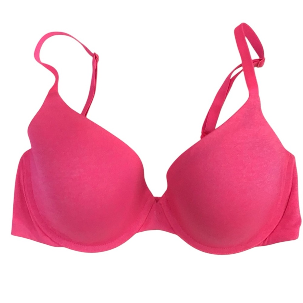 Victoria’s Secret Uplift Semi Demi Bright Neon Hot Pink Underwire Bra NWOT